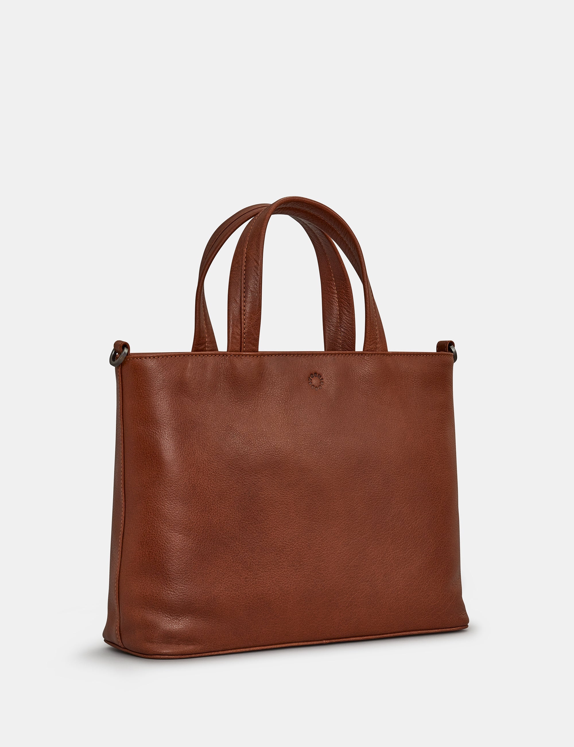 Yoshi - Hampton Brown Leather Grab Bag with Detachable Shoulder Strap