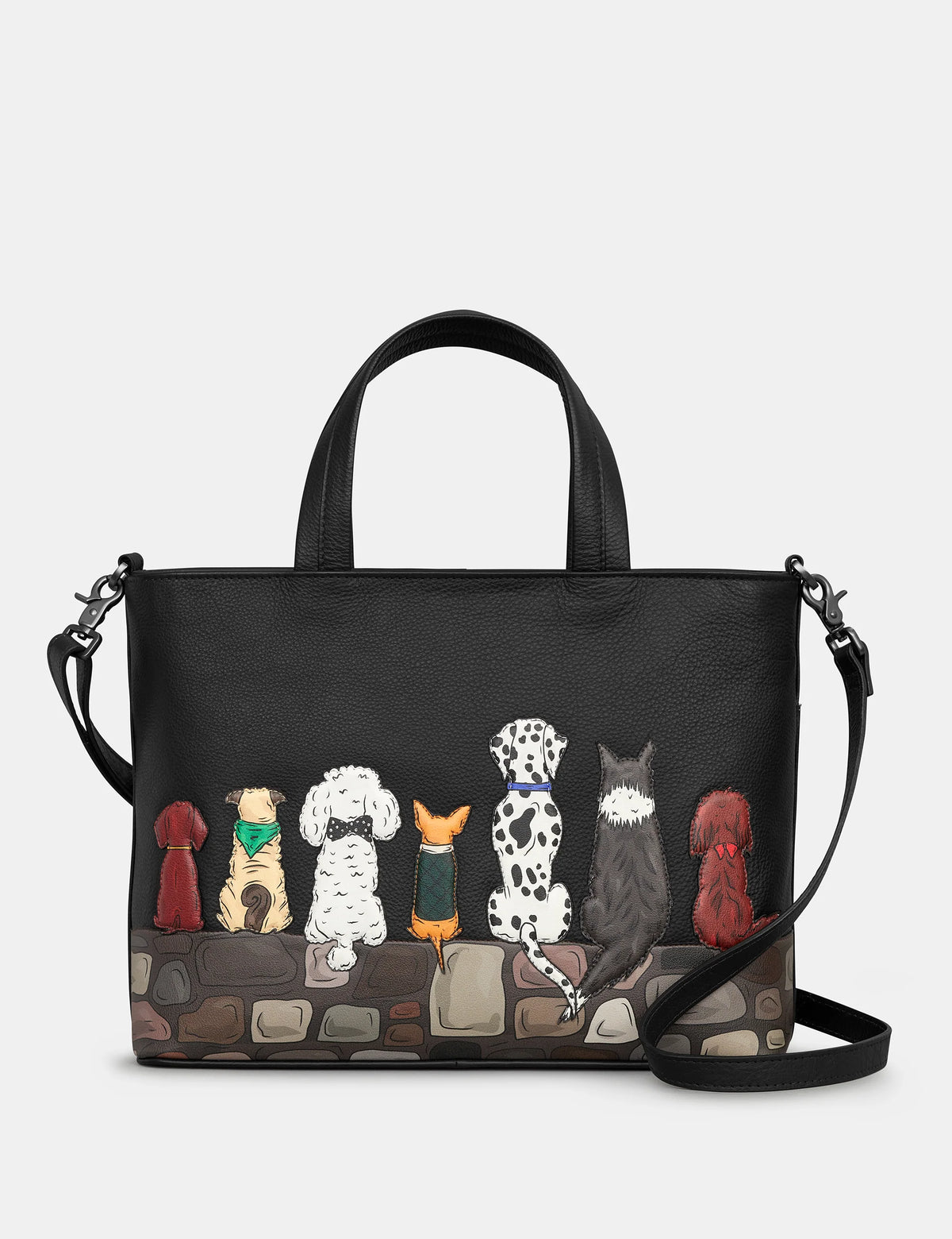 Yoshi - Bark to Barks Leather Grab Bag with Detachable Shoulder Strap