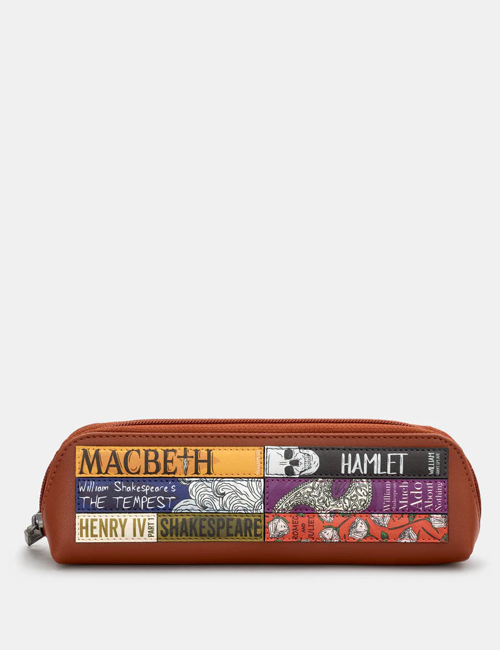 *PRE-ORDER AVAILABLE FOR SUMMER DELIVERY* New Disguise - Vegan Leather Shakespeare Bookworm Pencil Case
