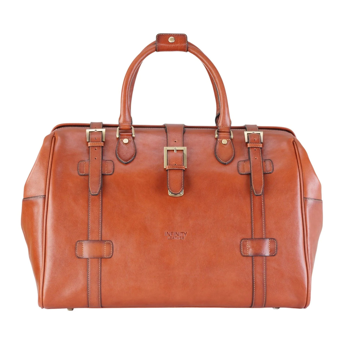 Deep Tan Leather Doctors Style Holdall