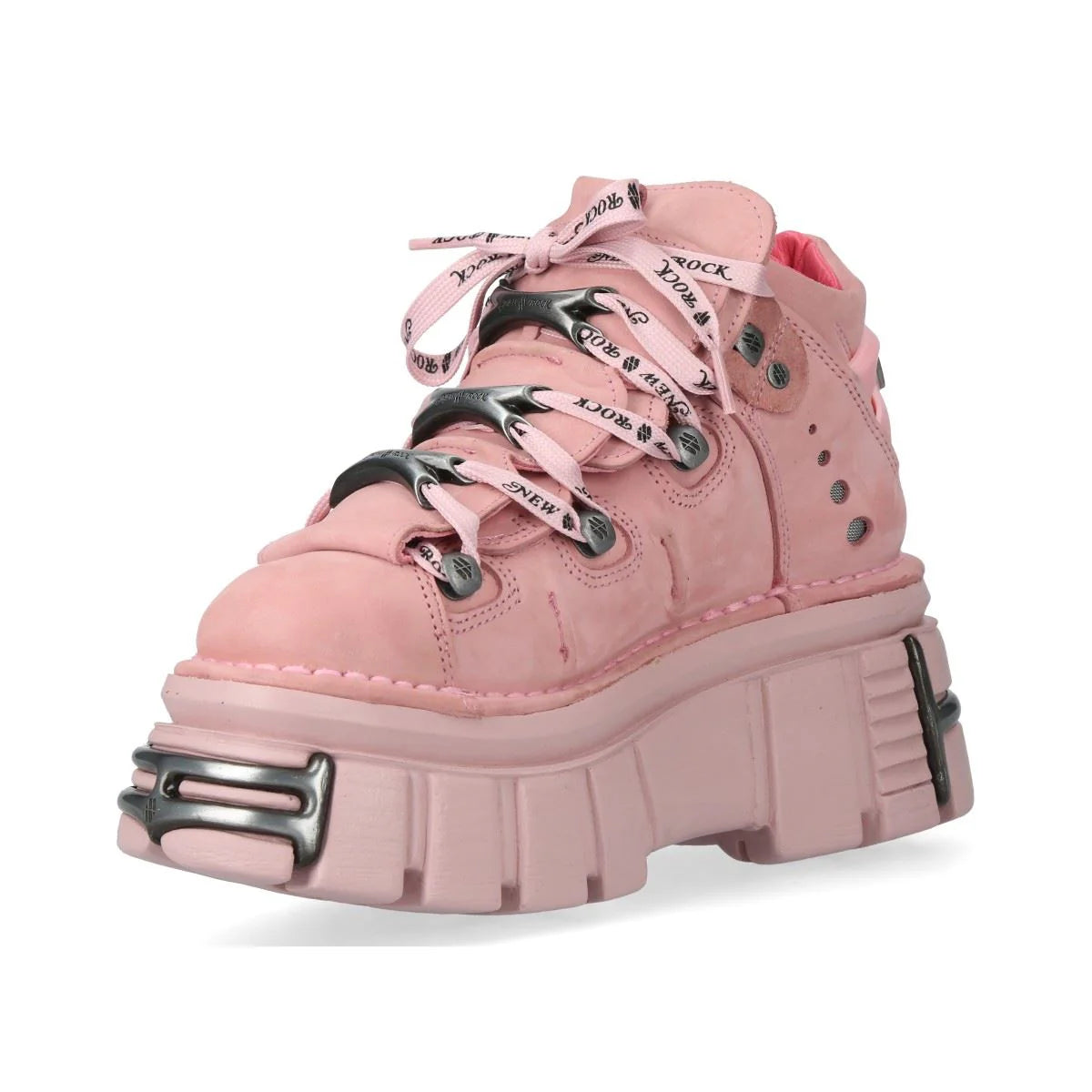 NEW ROCK - M-106-C153 Pink Leather Tower Boots