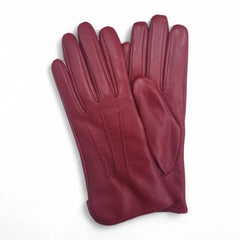 Womens Red Italian Leather with Wool Lining