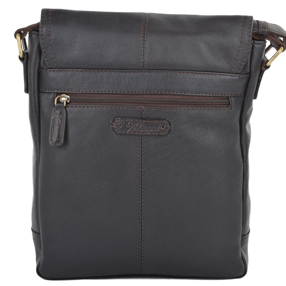 Brown Leather A4 Small Tablet Messenger Bag