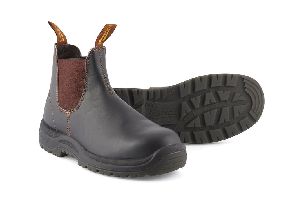 Blundstone - 192 Brown Steel Toe Capped Leather Chelsea Boots