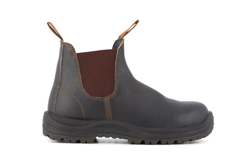 Blundstone - 192 Brown Steel Toe Capped Leather Chelsea Boots
