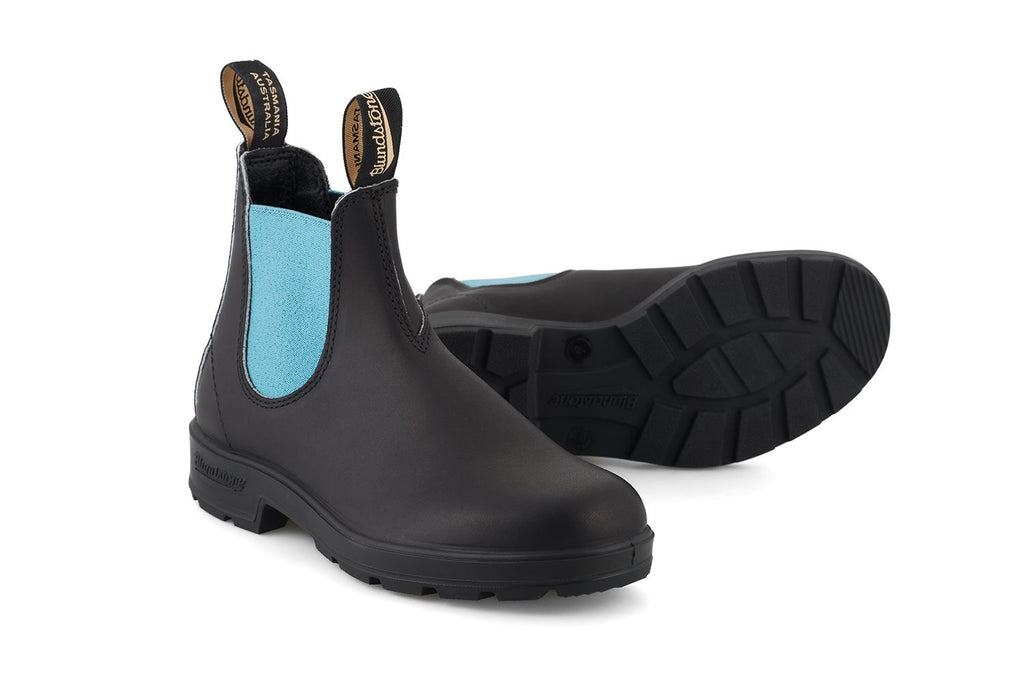 Blundstone - 2207 Black & Teal Leather Chelsea Boots