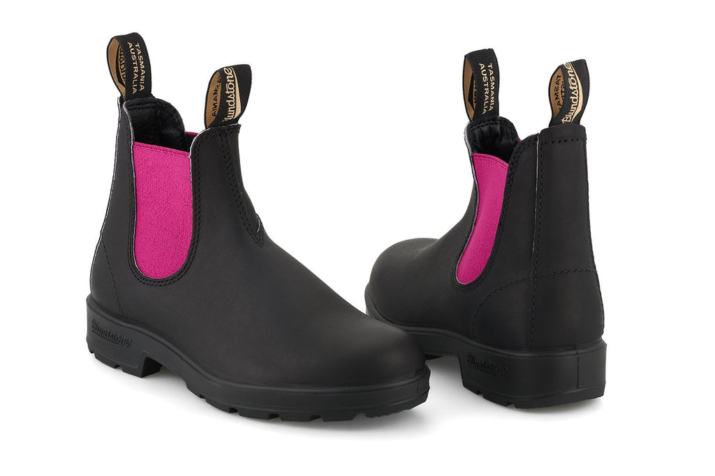 Blundstone - 2208 Black & Fuschia Leather Chelsea Boots