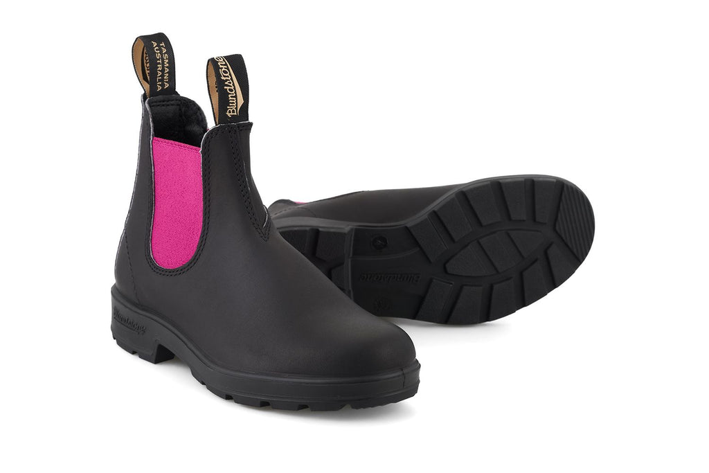 Blundstone - 2208 Black & Fuschia Leather Chelsea Boots