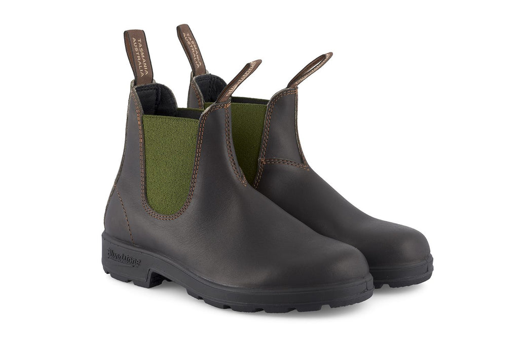Blundstone - 519 Stout Brown & Olive Leather Chelsea Boots