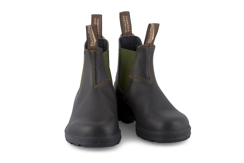 Blundstone - 519 Stout Brown & Olive Leather Chelsea Boots