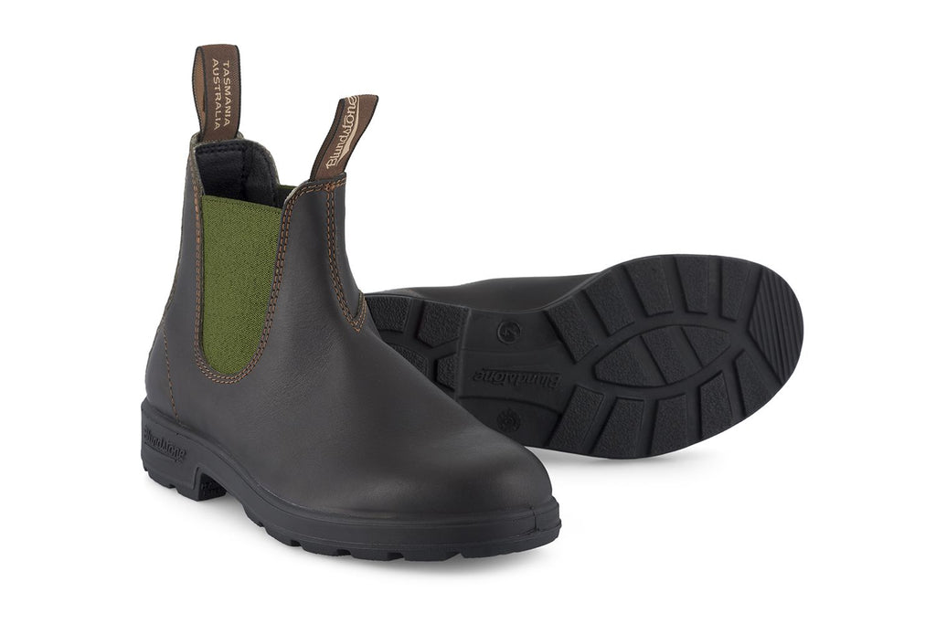 Blundstone - 519 Stout Brown & Olive Leather Chelsea Boots