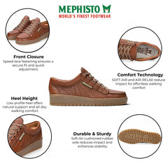 Mephisto - Rainbow Mamouth 742 Men's Desert Brown Leather Walking Shoes