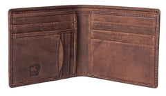 Cactus Buff Brown Leather Basic Wallet with RFID