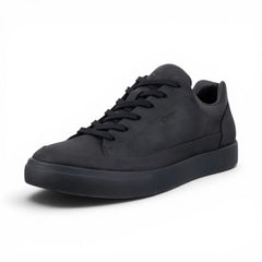 Ecco - Black Leather Waterproof Sneakers: Soft 10