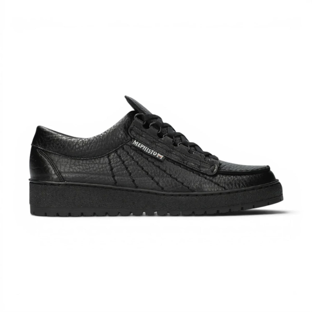 Mephisto - Rainbow Mamouth 714 Men's Black Leather Walking Shoes