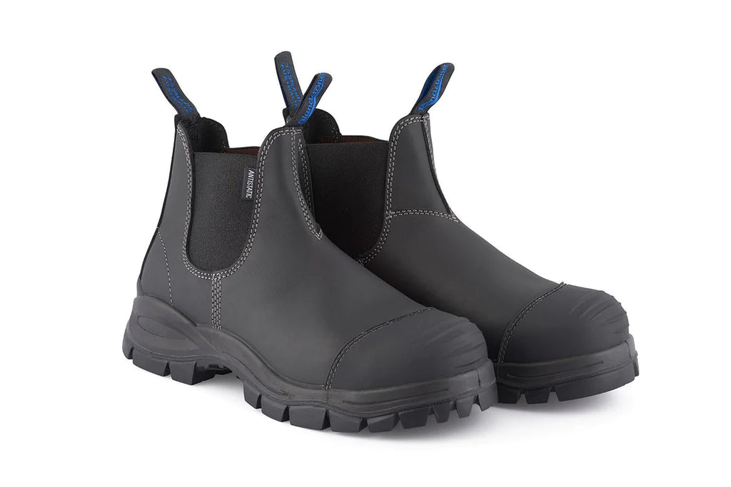Blundstone - 910 Black Steel Toe Capped Leather Chelsea Boots