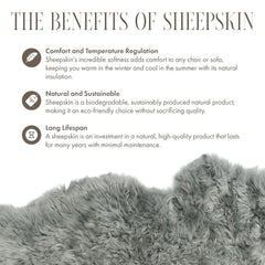 Silky Soft Grey Genuine Sheepskin Rug