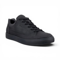 Ecco - Black Leather Waterproof Sneakers: Soft 10