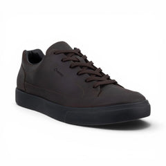 Ecco - Mocha Brown Leather Waterproof Sneakers: Soft 10