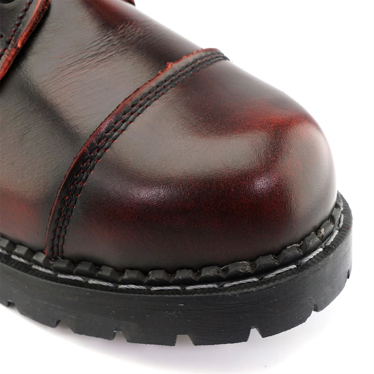 Grinders - Stag CS wine Leather Steel Toecap Unisex Military Style Boots