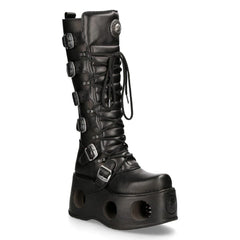 NEW ROCK - 272-S2 Neptuno Knee High Platform Boots With Spring Heels