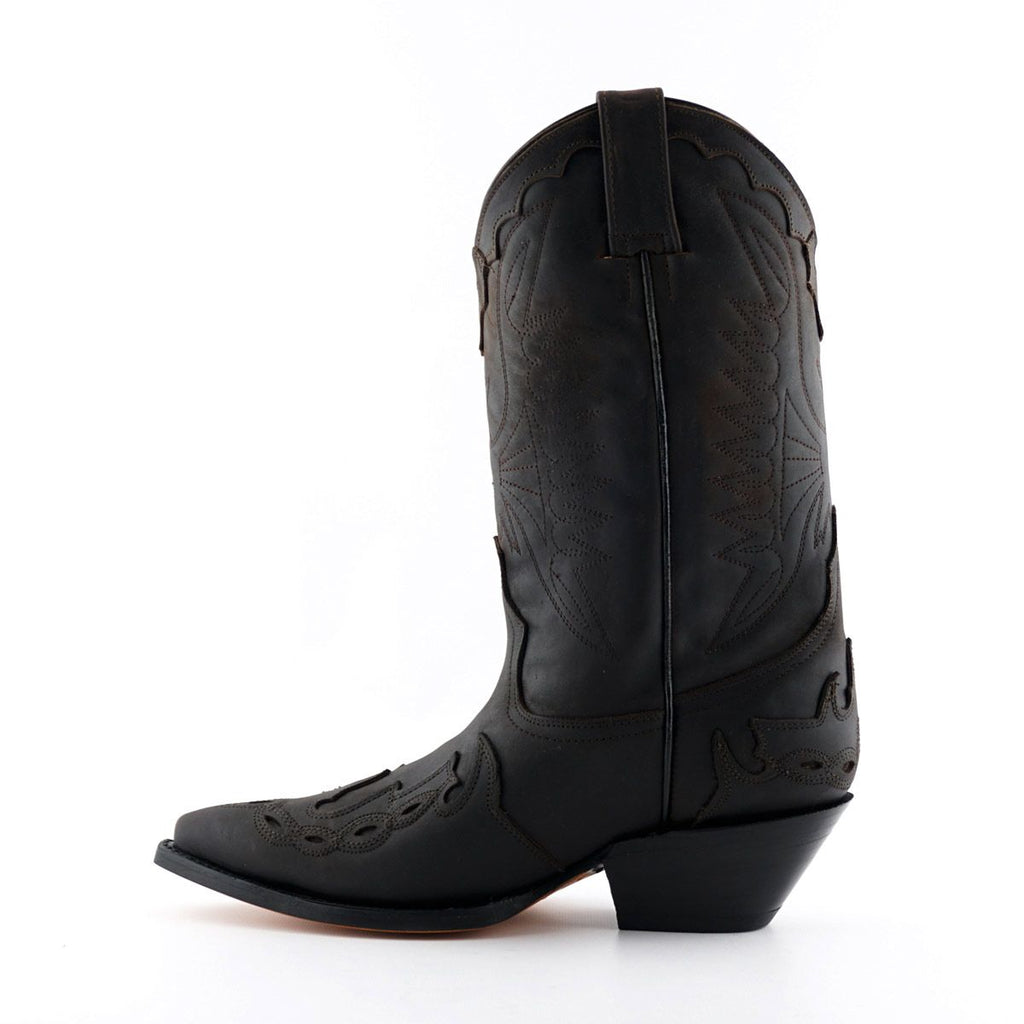 Grinders - Arizona Hi Dark Brown Leather Cowboy / Western  Style Boots