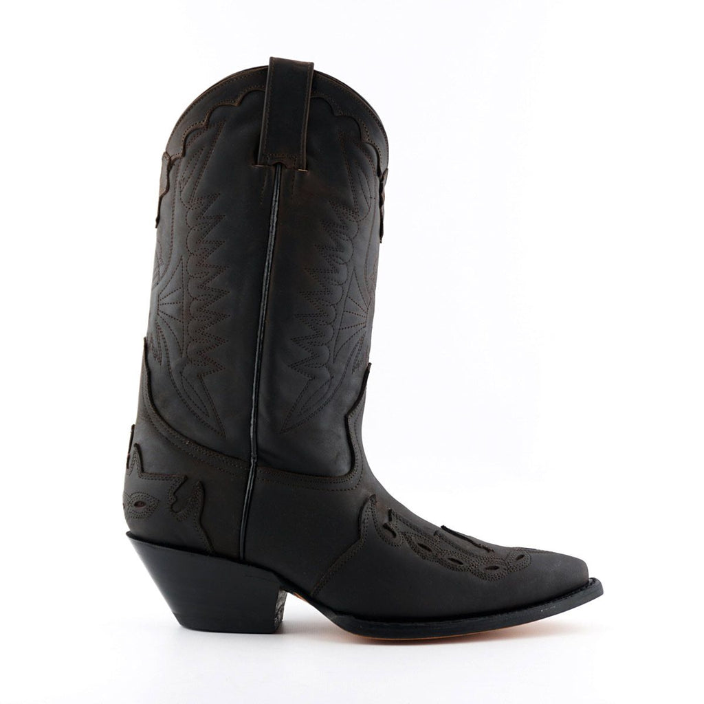 Grinders - Arizona Hi Dark Brown Leather Cowboy / Western  Style Boots