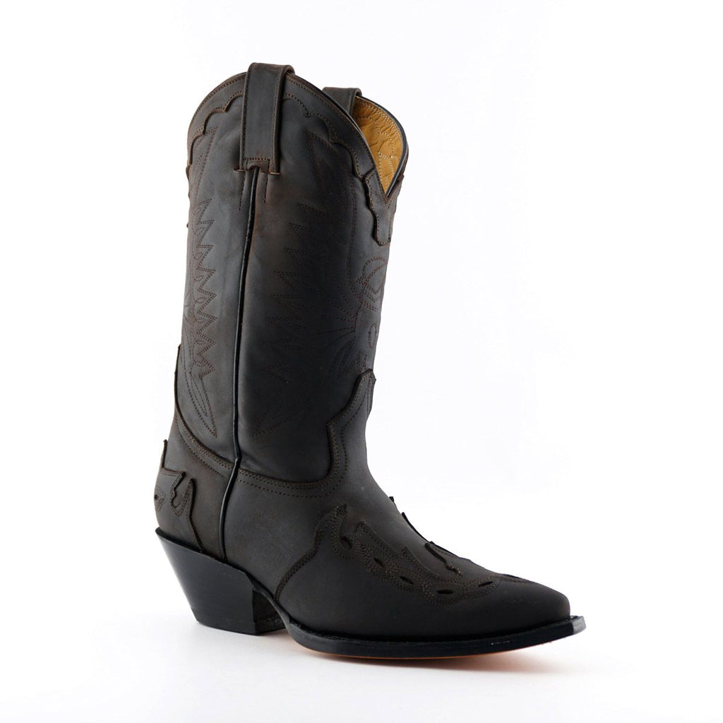Grinders - Arizona Hi Dark Brown Leather Cowboy / Western  Style Boots
