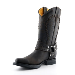 Grinders - Galveston Brown Leather Cowboy / Western  Style Boots