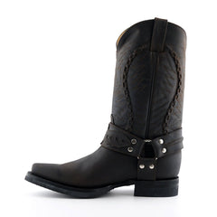 Grinders - Galveston Brown Leather Cowboy / Western  Style Boots