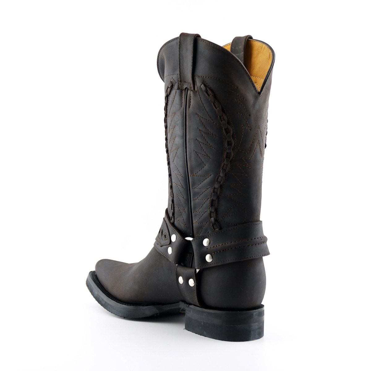 Grinders - Galveston Brown Leather Cowboy / Western  Style Boots