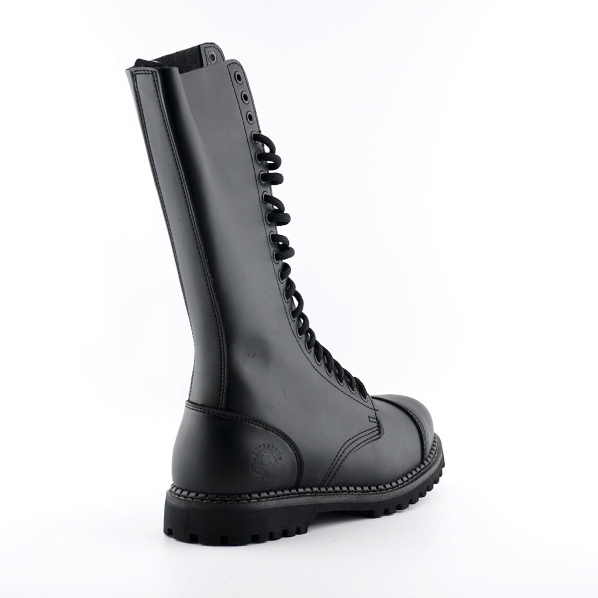Grinders - King CS Black Leather Steel Toe Unisex Military Style Boots