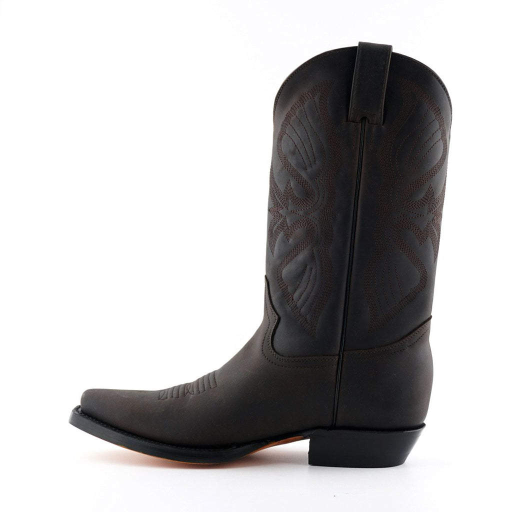 Grinders - Louisiana Brown Leather Cowboy / Western Style Boots
