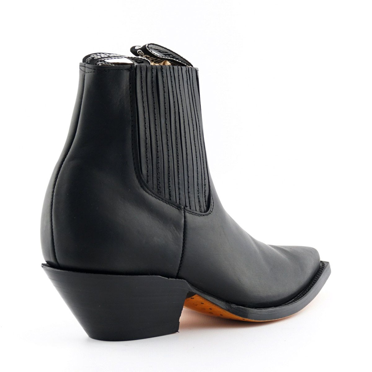 Grinders - Mustang Black Leather Cowboy / Western Style Boots