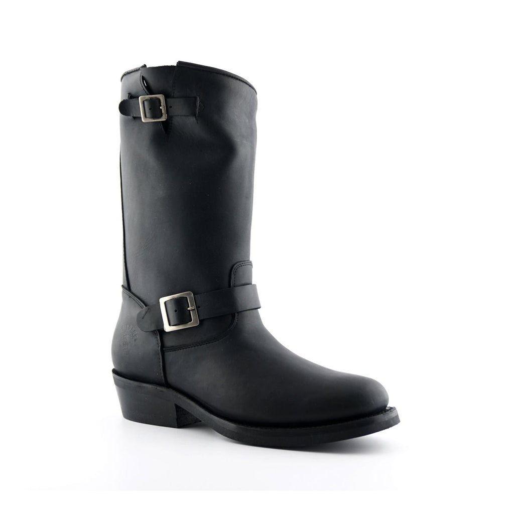 Grinders - New Rebel Black Leather Cowboy / Western Style Boots