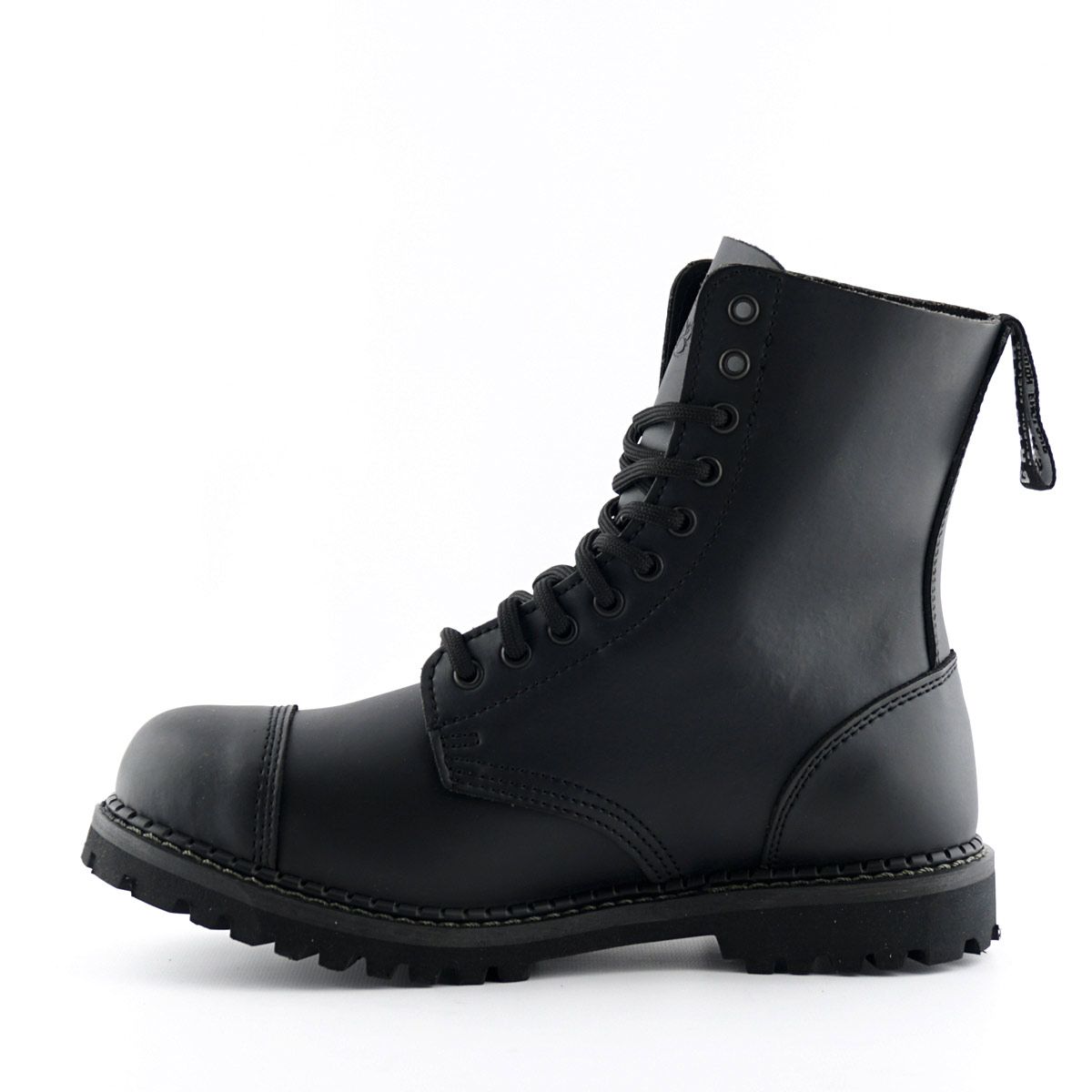 Grinders - Stag CS Black Leather Steel Toecap Unisex Military Style Boots