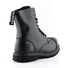 Grinders - Stag CS Black Leather Steel Toecap Unisex Military Style Boots