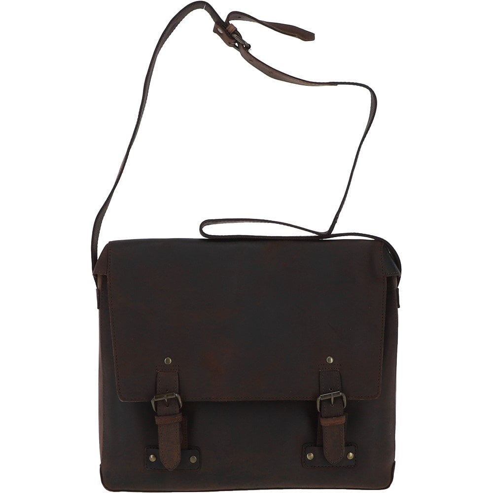Sac Messager En Cuir Véritable Vintage Marron Pour Ordinateur Portable - Neuf Sans étiquettes, Réflecteur