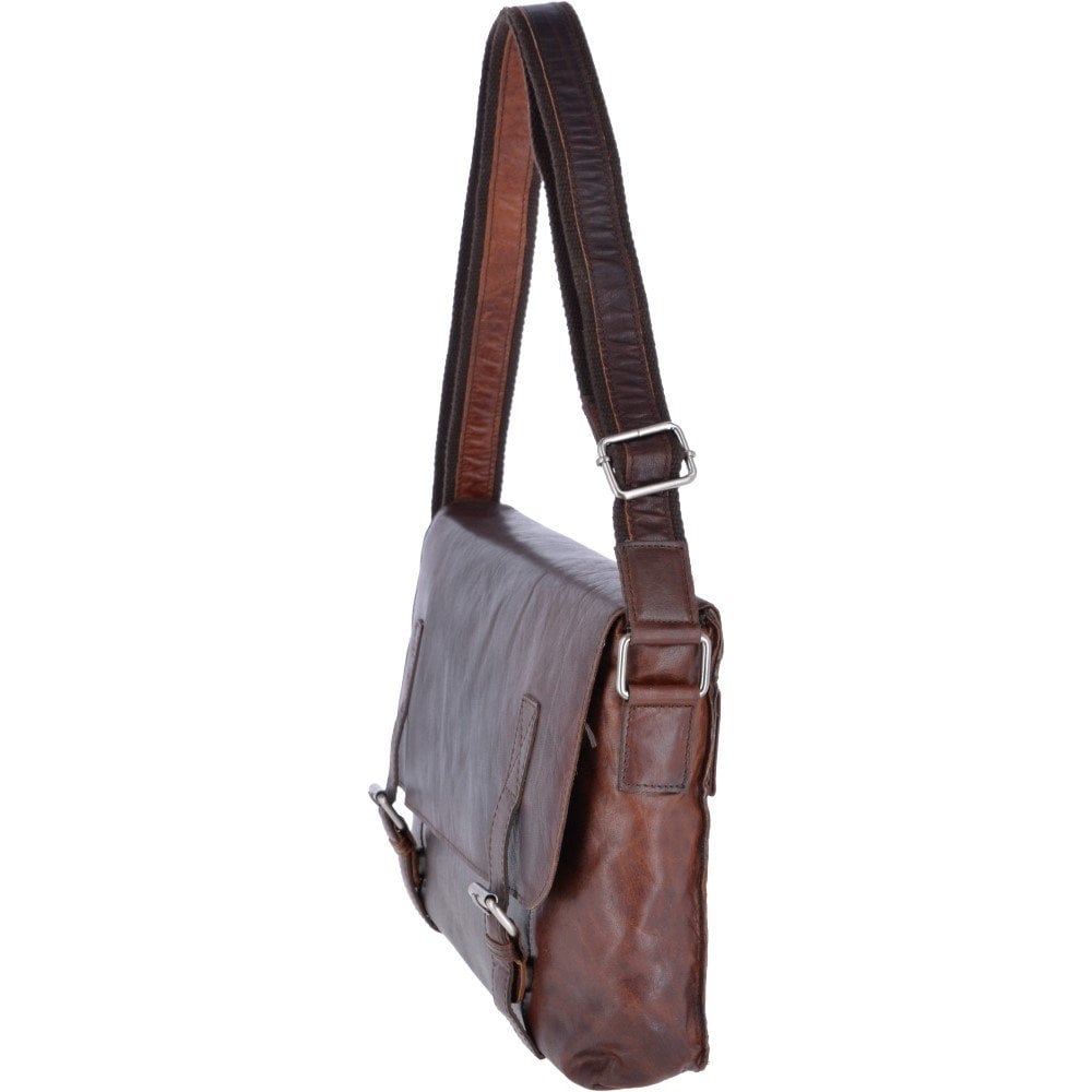 Brown Vintage Leather Laptop Messenger Bag