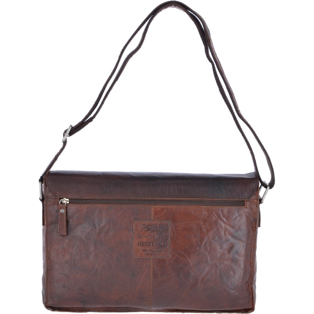 Brown Vintage Leather Laptop Messenger Bag