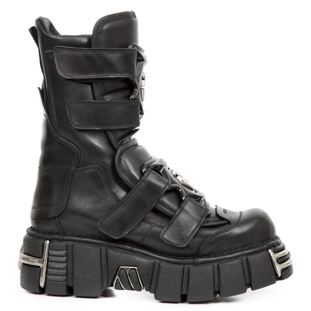 NEW ROCK -  M-422-S1 Chunky Platform Boots