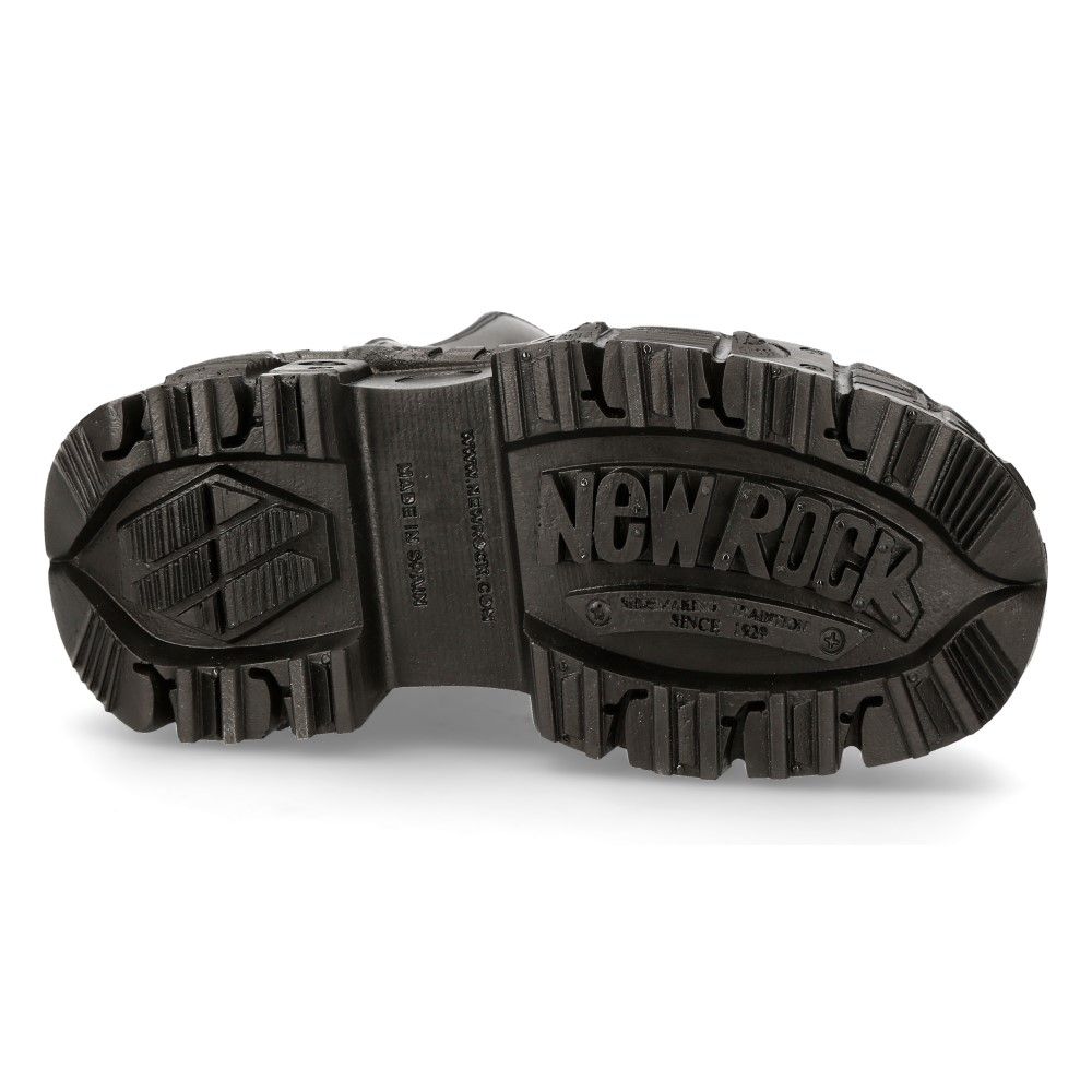 Vegan NEW ROCK - BIOS107-V1 - Black Vegan Leather Sandals