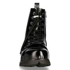 NEW ROCK - RANGER008CMTC-S1 - Black Leather Biker Boots