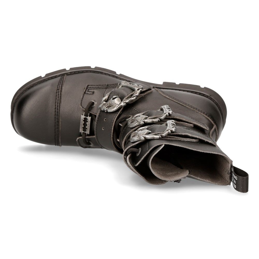 Vegan NEW ROCK - RANGER013MT-V1 - Black Vegan Leather Boots