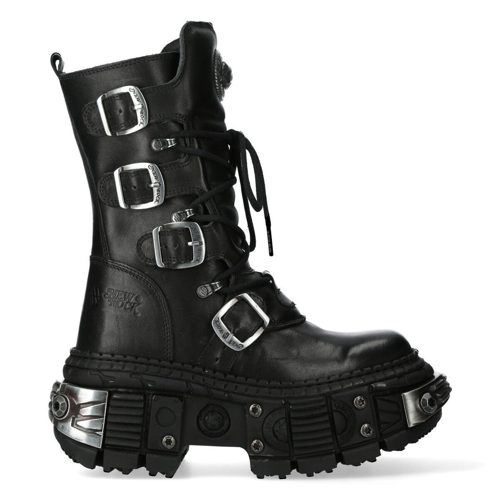 NEW ROCK -  WALL1473-S11 Chunky Platform Boots