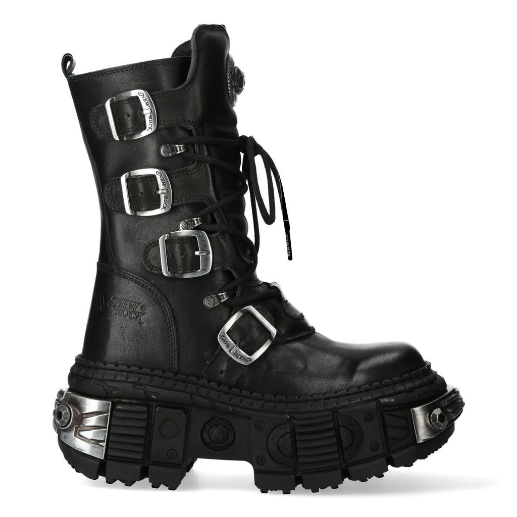 NEW ROCK -  WALL1473-S3 Chunky Platform Boots