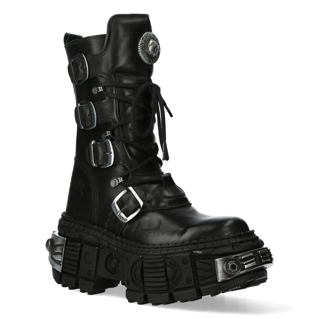 NEW ROCK -  WALL1473-S3 Chunky Platform Boots