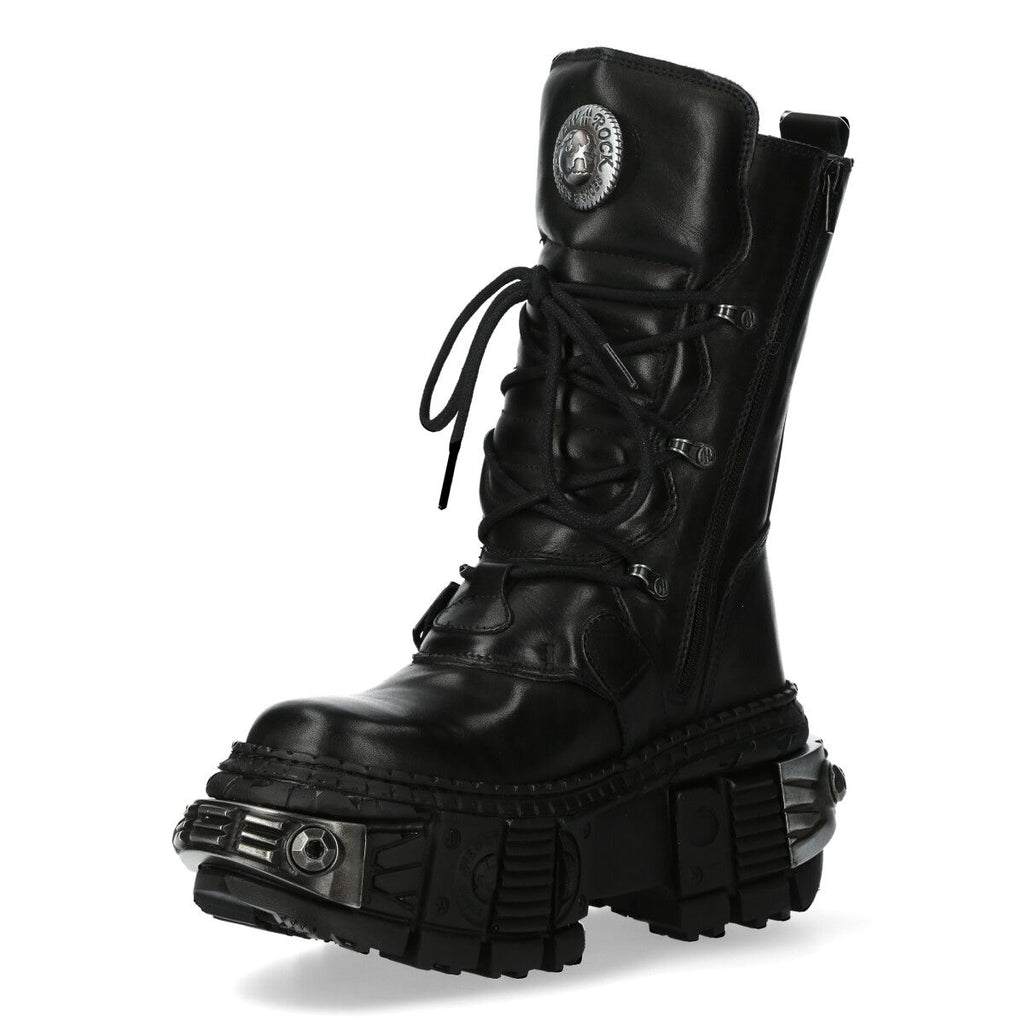 NEW ROCK -  WALL1473-S3 Chunky Platform Boots