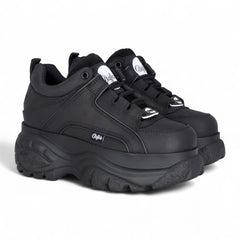 Buffalo - Womens Vegan Leather Black Chunky Platform Trainers - 1339-14-2.0