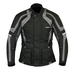 Men's Grey Waterproof Cordura Motorbike Jacket With CE Armour